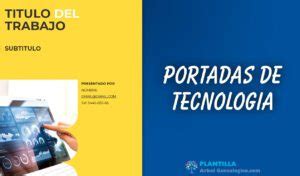 Portadas De Tecnolog A Para Cuadernos Trabajos