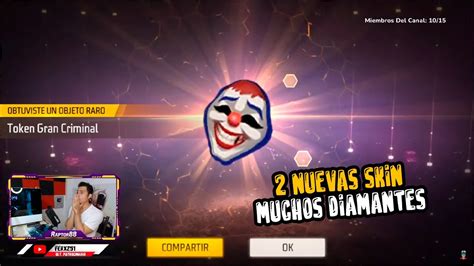 ASÍ LLEGARA A FREE FIRE EVENTO CRIMINAL NEON Y ROJO CUANTOS DIAMANTES