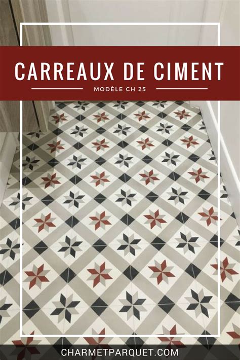 Dans cette entrée les carreaux de ciment modèle CH 25 Charme