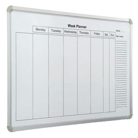 Weekly Planner Whiteboard 900 X 600 Noticeboards Online Weekly