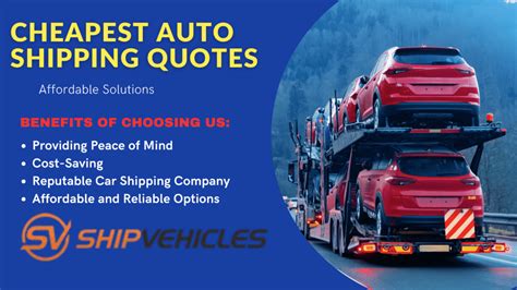 Cheapest Auto Shipping Quotes Affordable Solutions