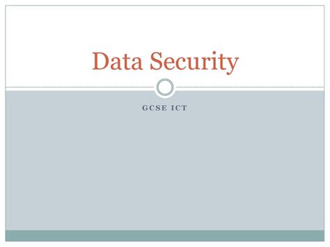 Data Security Gcse Ict Ppt Download