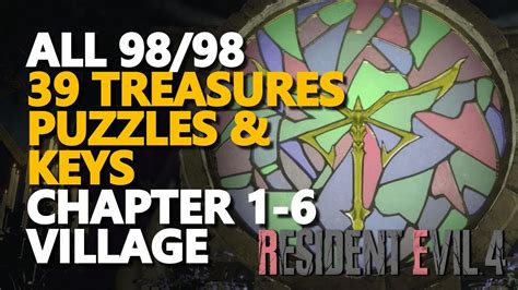 All Village 39 Treasures Puzzles Keys RE4 Remake Chapter 1 6 YouTube