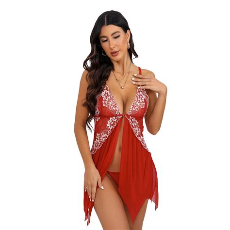 Legand Lingerie For Women Front Closure Lace Babydoll Sexy Bra And