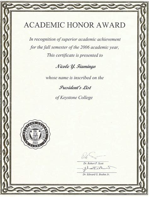 Academic Awards Regarding Fresh Certificate Of Academic Excellence ...