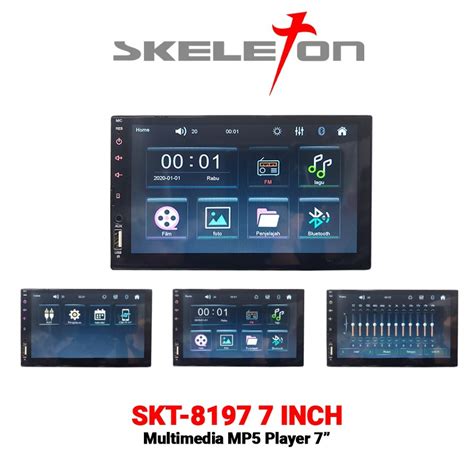 Jual Head Unit Double DIN MP5 SKELETON 7 9 10 INCI Car Audio Bluetooth