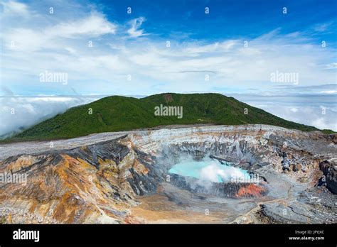 Crater lake of the Poas Volcano - Costa Rica Stock Photo - Alamy