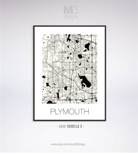 Plymouth Minnesota Plymouth MN map Plymouth map Plymouth | Etsy