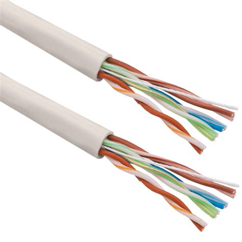 Enrouleur de câble réseau ethernet UTP gris flexible Cat 5e 305 m