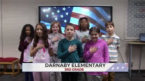 Daily Pledge: Students From Darnaby Elementary 3rd Grade Class