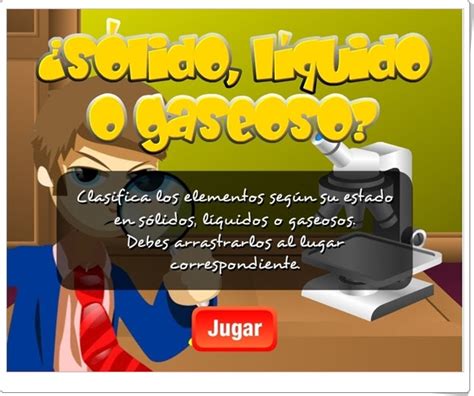 Juegos Educativos Online Gratis S Lido L Quido O Gaseoso Juego