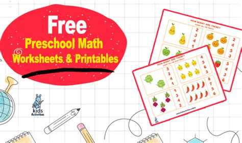 Free Preschool Math Worksheets & Printables ⋆ Kids Activities