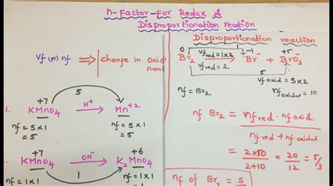 N Factor Excellent Trick For Redox And Disproportionation Reactions