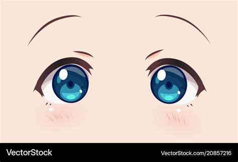 Real eyes anime manga girls Royalty Free Vector Image