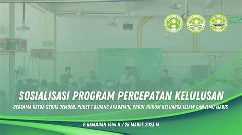 Stdiis Sosialisasi Percepatan Kelulusan Mahasiswa