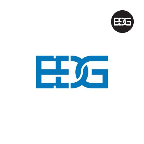 letter edg monogram logo design  vector art  vecteezy