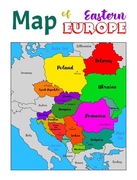 Maps Of Eastern Europe 6 Free Pdf Printables Printablee