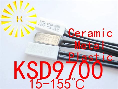 5pcs X KSD9700 Metal Plastic Ceramic 15 155 Degree Temperature Control