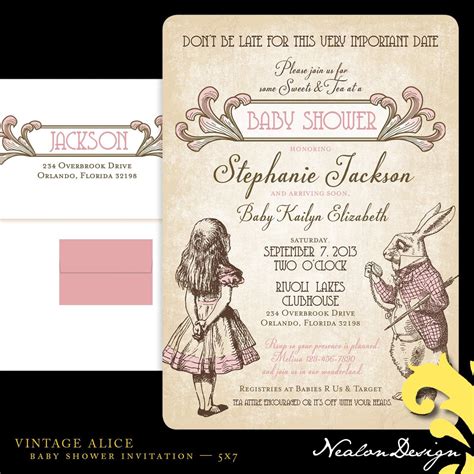 Alice In Wonderland Invitation Template Free