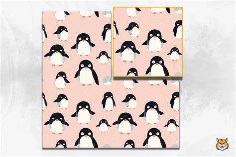 Penguin Seamless Pattern 1 Graphic By Meow Backgrounds · Creative Fabrica