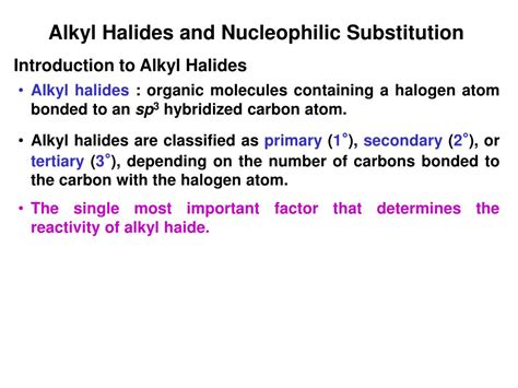 Ppt Preview Of Chapter Alkyl Halides And Nucleophilic Substitution