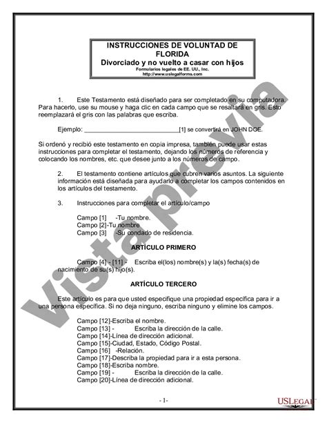 Pompano Beach Florida Formulario De Ltima Voluntad Y Testamento Legal