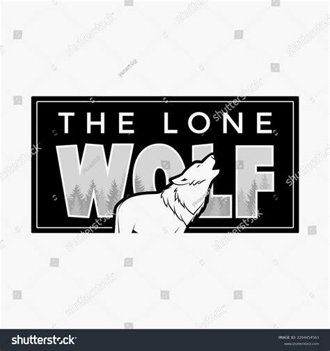 Lone Wolf Vector Logo Design Stock Vector (Royalty Free) 2264454563 ...