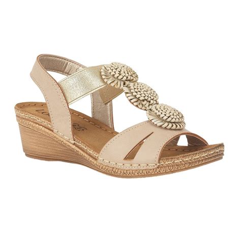 Buy The Beige Lotus Ladies Saphria Wedge Sandal Online