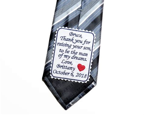 TIE PATCH Father Of The Groom From Bride Iron On Etsy Canada Gifts