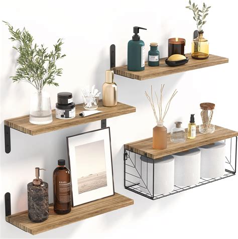 Amazon Fixwal Tier Bathroom Shelves Over Toilet Rustic Wood