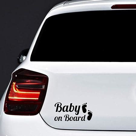 AUTODOMY Baby On Board Baby an Bord Füße Baby in Car Aufkleber Paket 2