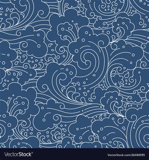 Water wave seamless background Royalty Free Vector Image