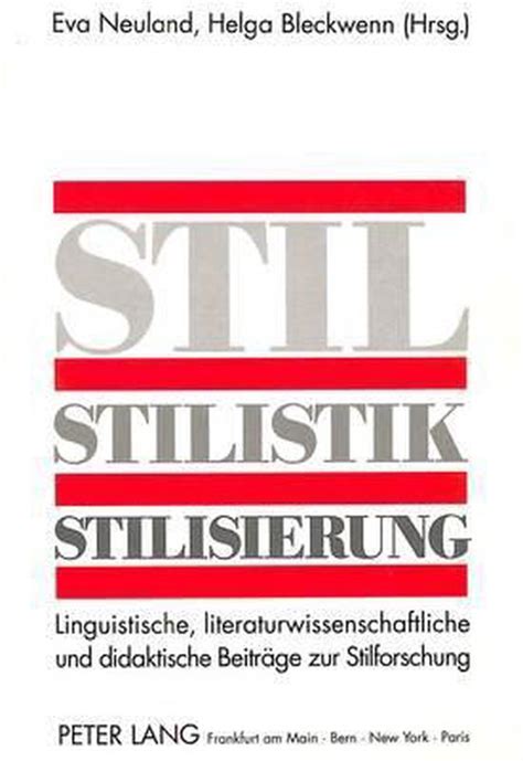 Stil Stilistik Stilisierung 9783631434628 Boeken Bol