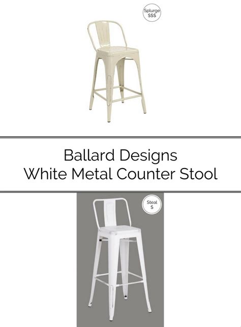 White Metal Counter Stools - Arie + Co.