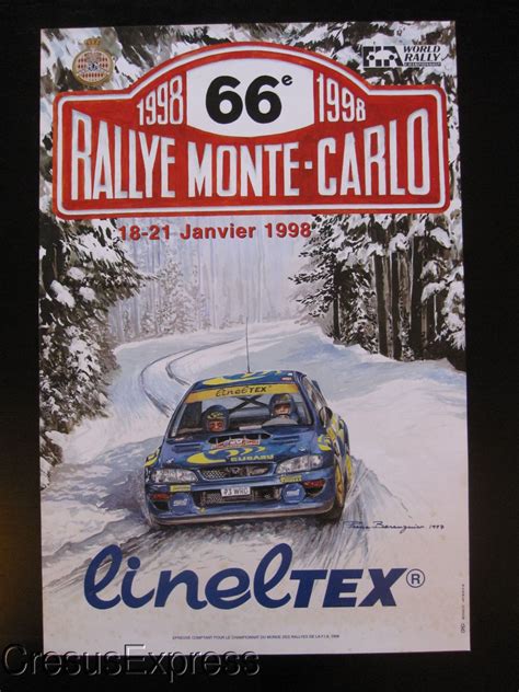 Affiche Originale Me Rallye Monte Carlo World Rally Acm Rare