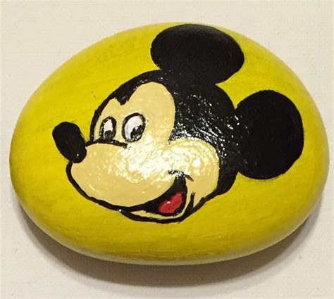 Mickey Mouse Painted Rock Hand Painted Rocks Painted Rocks Rock Crafts