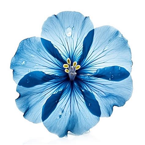 Premium AI Image | Isolated Blue Blossom