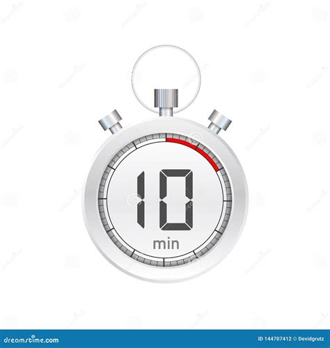 Los Minutos Icono Del Vector Del Cron Metro Icono En Estilo Plano