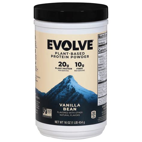 Evolve Plant Based 20g Protein Powder Vanilla Bean Shop Diet