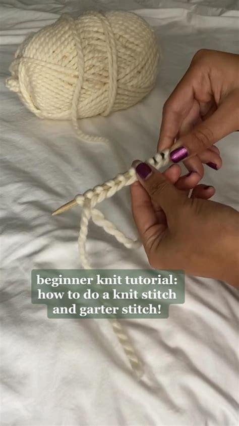 Beginner Knitting Tutorial How To Do The Knit Stitch After Casting On