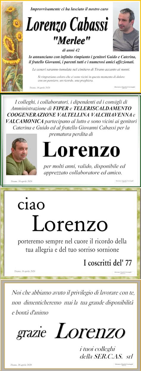 Lorenzo Cabassi Necrologio Intorno Tirano