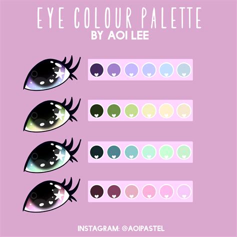 Tutorial Anime Eye Color Palette - How to draw anime coloring, drawing ...