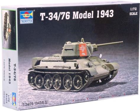 Сборная модель танка Т-34/76 обр. 1943 г. (1/72) Trumpeter 07208 ...