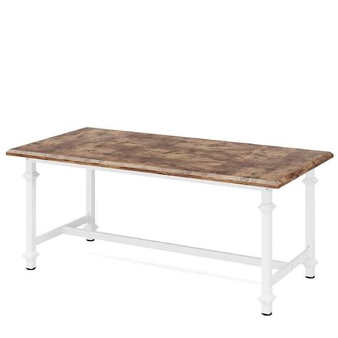 BYBLIGHT Roesler Brown Wooden 62 In 4 Legs Rectangle Dining Table