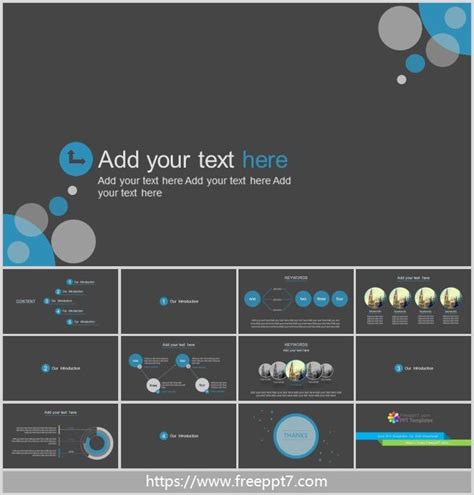 Dark minimalist PowerPoint template & Google Slides