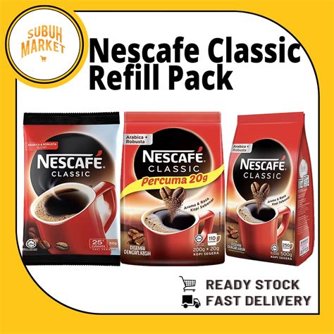 Nescafe Classic Refill Pack 50g 220g 500g Expiry Date In Product Description Shopee