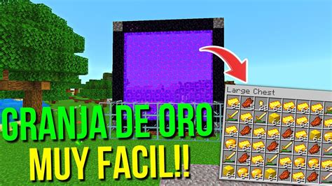 Granja De ORO Minecraft Bedrock 1 20 Facil YouTube