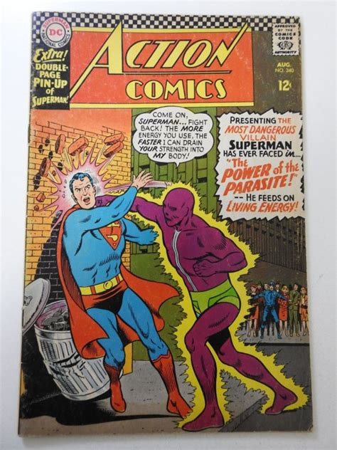 Action Comics 340 1966 VG Condition 3 4 In Spine Split Comic Books