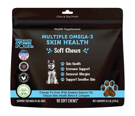 Skin Health Care Dog Supplement Omega 3 Fatty Acids For Pet Vitamin