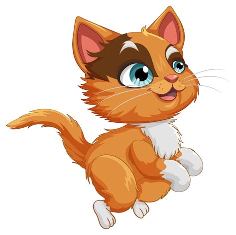 Free Vector | Cute cat in jumping pose vector